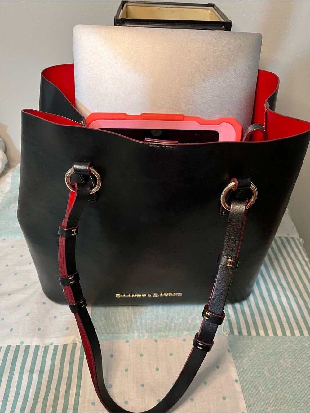 Dooney & Bourke Briana Tote Black and Red